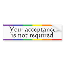 Rainbow Pride Bumper Sticker