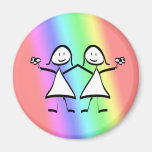 Rainbow Pride Lesbian Brides Magnets