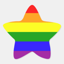 Rainbow Pride stickers - star