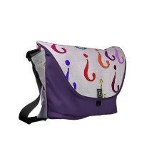 Rainbow Question Marks Courier Bags
