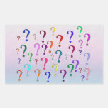 Rainbow Question Marks Sticker