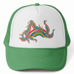 rainbow rave green hat