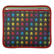 rainbow retro pixel game monkey Ipad sleeve