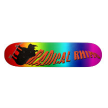 "  Rainbow Rhino " Skateboard Decks