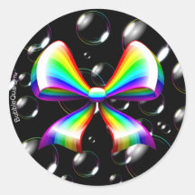 Rainbow ribbon stickers