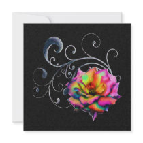 Rainbow Rose Invitation