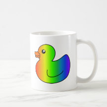 Rainbow Rubber Duck Coffee Mugs