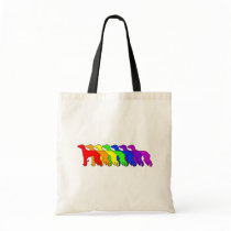 Rainbow Saluki Tote Bags