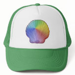 Rainbow Scallop Shell Mesh Hat