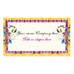 Rainbow scroll leaf yellow purpledamask borders business card templates