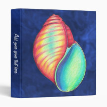 Rainbow Sea Shell Binder