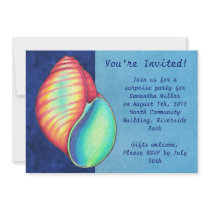 Rainbow Sea Shell Invitation