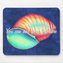 Rainbow Sea Shell Mouse Pad