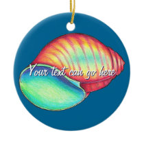 Rainbow Sea Shell Ornament