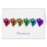 Rainbow Sea Shells Thank You Note Cards