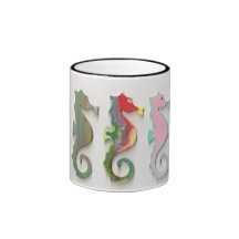 RAINBOW SEAHORSES MUGS