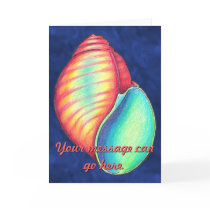 Rainbow Seashell Card