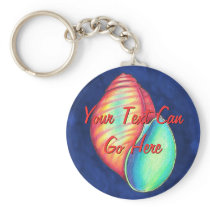 Rainbow Shell Keyring