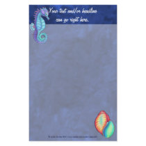 Rainbow Shell & Sea Horse Stationery