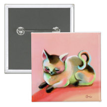 Rainbow Sherbert Kitty Kat Buttons