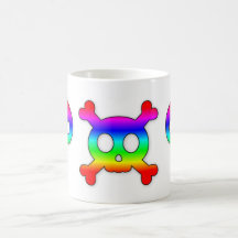 Rainbow Skull and Crossbones mug