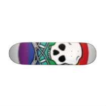 Rainbow Skull Crutch Skate Board