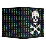 Rainbow Skulls Black Binder