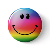 Rainbow Smiley Face Pins