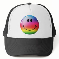 Rainbow Smiley Face Trucker Hat