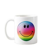Rainbow Smiley Face Coffee Mugs