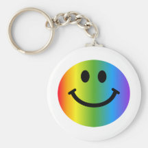 Rainbow Smiley Key Chains
