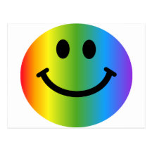 Rainbow Smiley Postcard