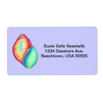Rainbow Snail Shell Shipping Labels