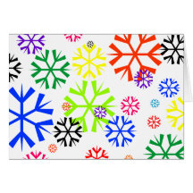 Rainbow Snowflake Holiday Greeting Cards