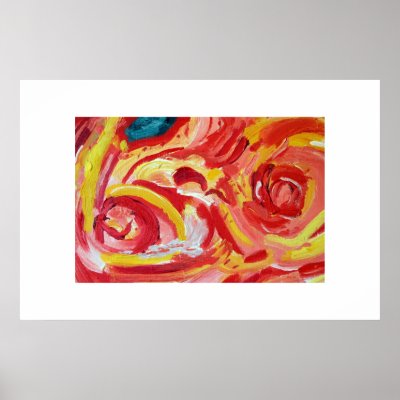 Rainbow Sorbet Rose 3 Poster by daysrays