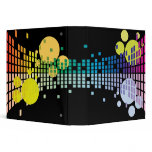 rainbow sound waves abstract notebook binder