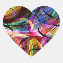 Rainbow Spash Heart Sticker