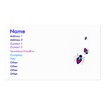 Rainbow Spider Profile Card Business Card