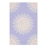 Rainbow Spiral Flower Design - Indigo Background Stationery