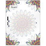 Rainbow Spiral Flower Design - White Background