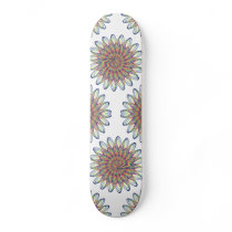 Rainbow Spiral Flower Design - White Background