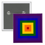 Rainbow Square Pinback Button