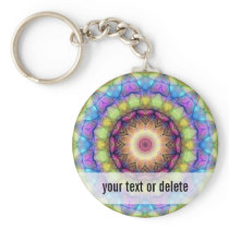 Rainbow stained Glass Key Chains