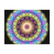 Rainbow stained Glass Postcard