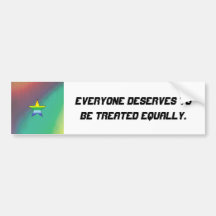Rainbow Star Bumper Sticker