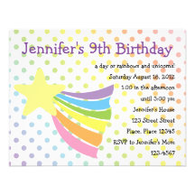 Rainbow Star Custom Invite