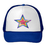 Rainbow Star with Name Mesh Hat