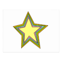 Rainbow Stars Post Card