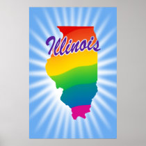 Rainbow State Of Illinois Posters