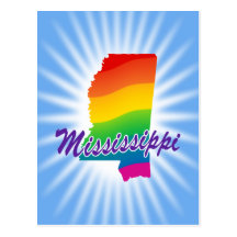 Rainbow State Of Mississippi Postcards